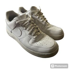 White gently used Air Force ones size 14